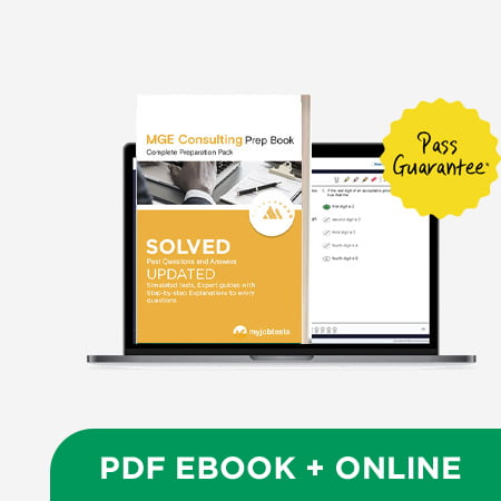MGE Consulting Aptitude Test Prep Pack MGE assessment preparation cover