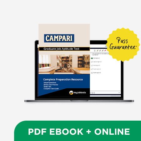 Campari Graduate Aptitude Test Prep Pack Campari assessment preparation cover