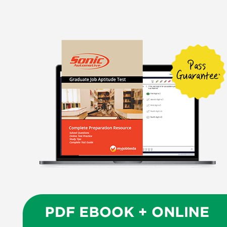 Sonic Automotive Graduate Aptitude Test Prep Pack Sonic Automotive assessment preparation cover
