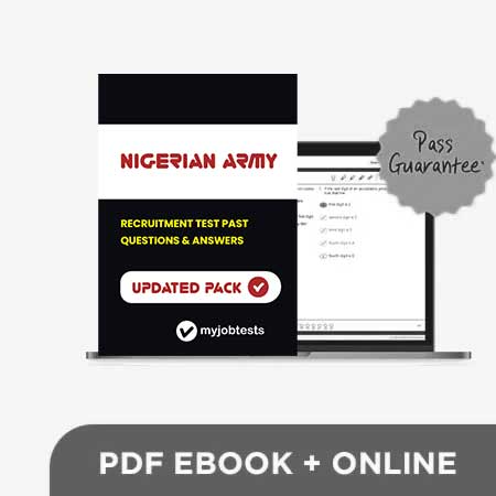 Nigerian Army Recruitment Aptitude Test Prep Questions & Answers Nigerian Army assessment preparation cover