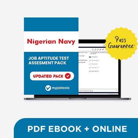 Nigerian Navy Aptitude Test Prep Questions & Answers Nigerian Navy assessment preparation cover