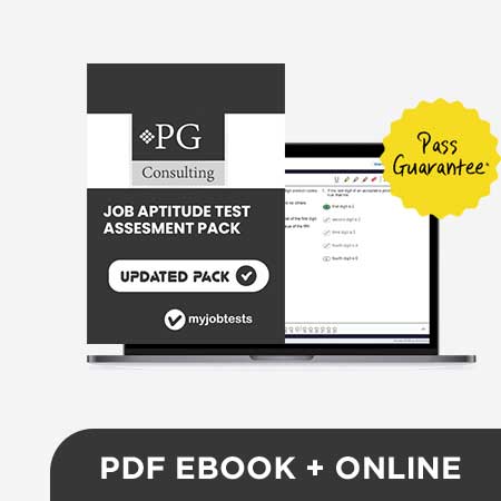 PG Consulting Aptitude Test Prep Questions & Answers PG Consulting assessment preparation cover