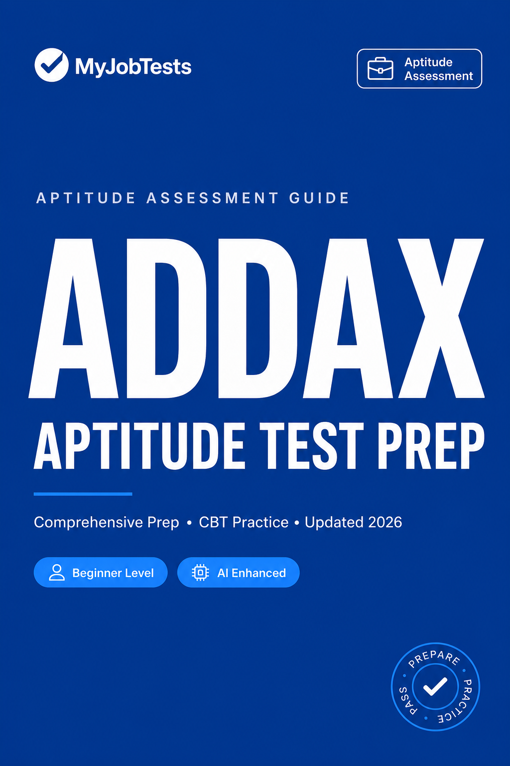 ADDAX Aptitude Test Prep Pack ADDAX assessment preparation cover