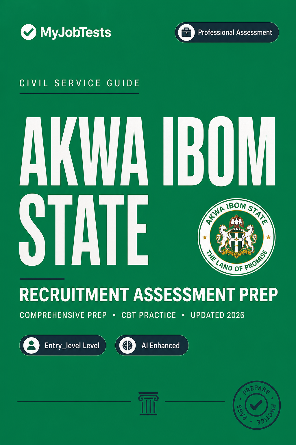 Akwa Ibom state Civil Service Recruitment Exam Prep Pack Akwa Ibom State assessment preparation cover