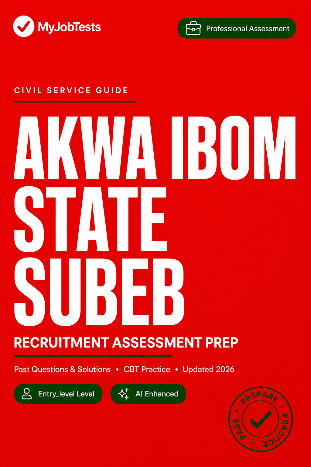 Akwa Ibom SUBEB Recruitment Past Questions & Answers Akwa Ibom State SUBEB assessment preparation cover