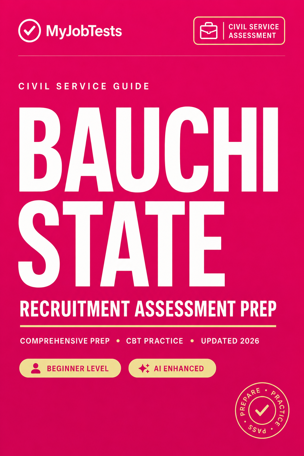 Bauchi State Civil Service Recruitment Exam Prep Pack Bauchi State assessment preparation cover