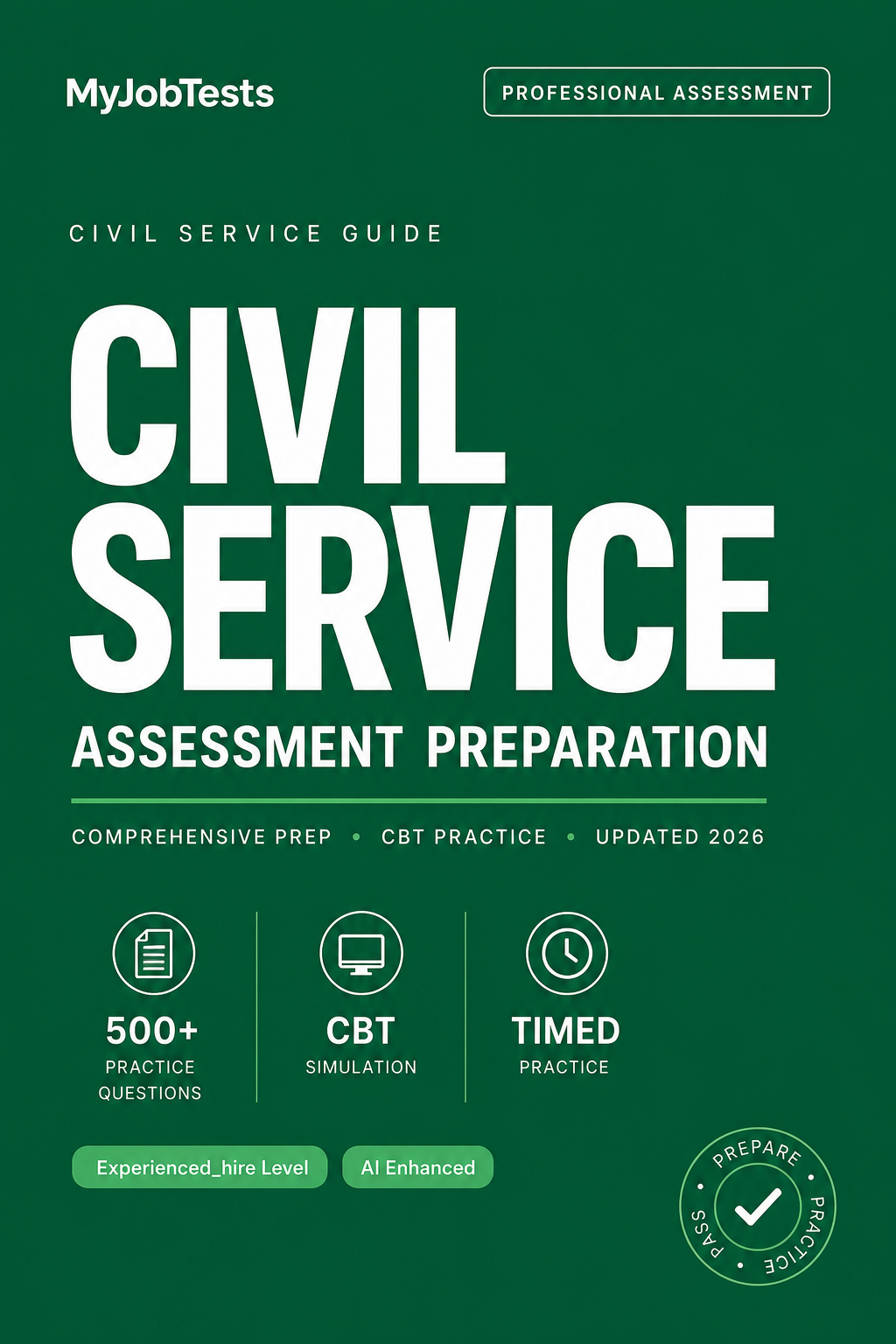 Civil Service Exam Prep Civil Service assessment preparation cover