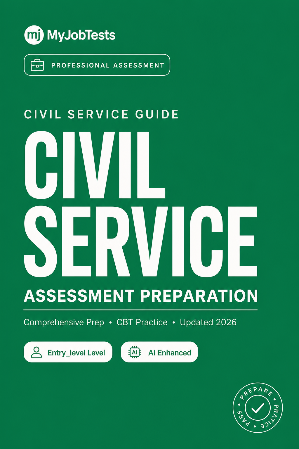 Nigerian Civil Service Exam Prep Pack: Past Questions & Answers Civil Service assessment preparation cover