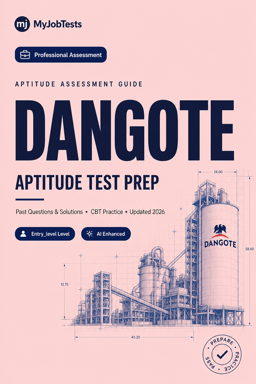Dangote Group Aptitude Test Past Questions and Answers Dangote assessment preparation cover - graduate-trainee