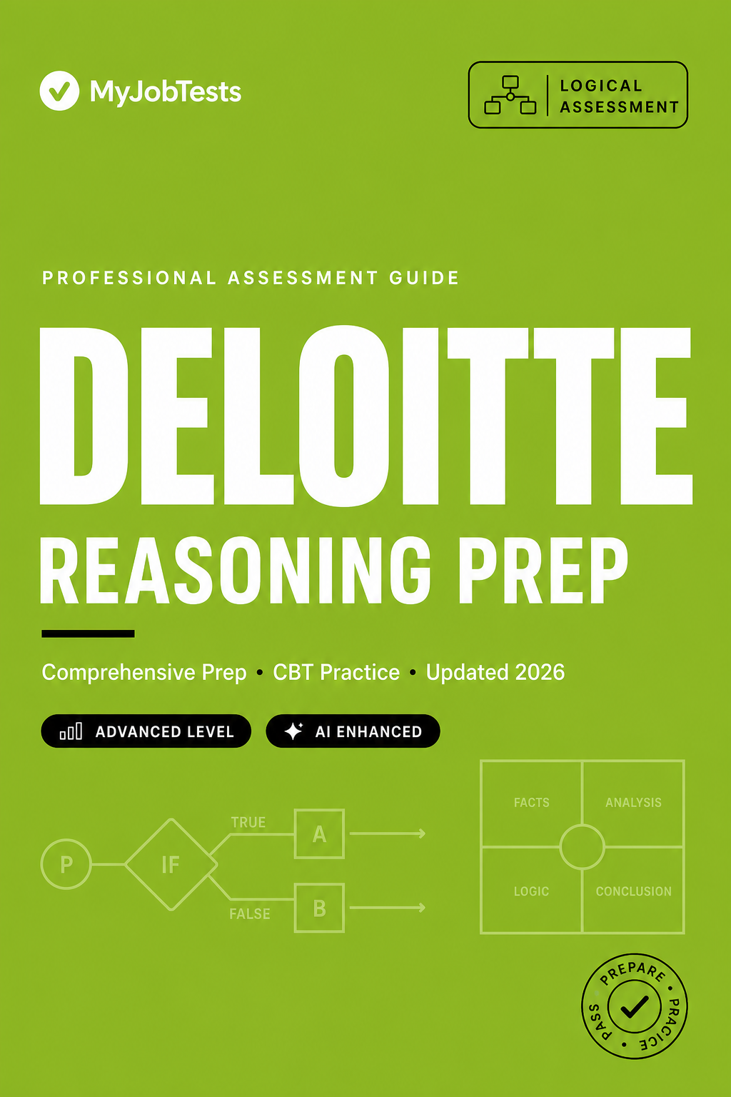 Deloitte Logical Reasoning Test Prep Pack Deloitte assessment preparation cover