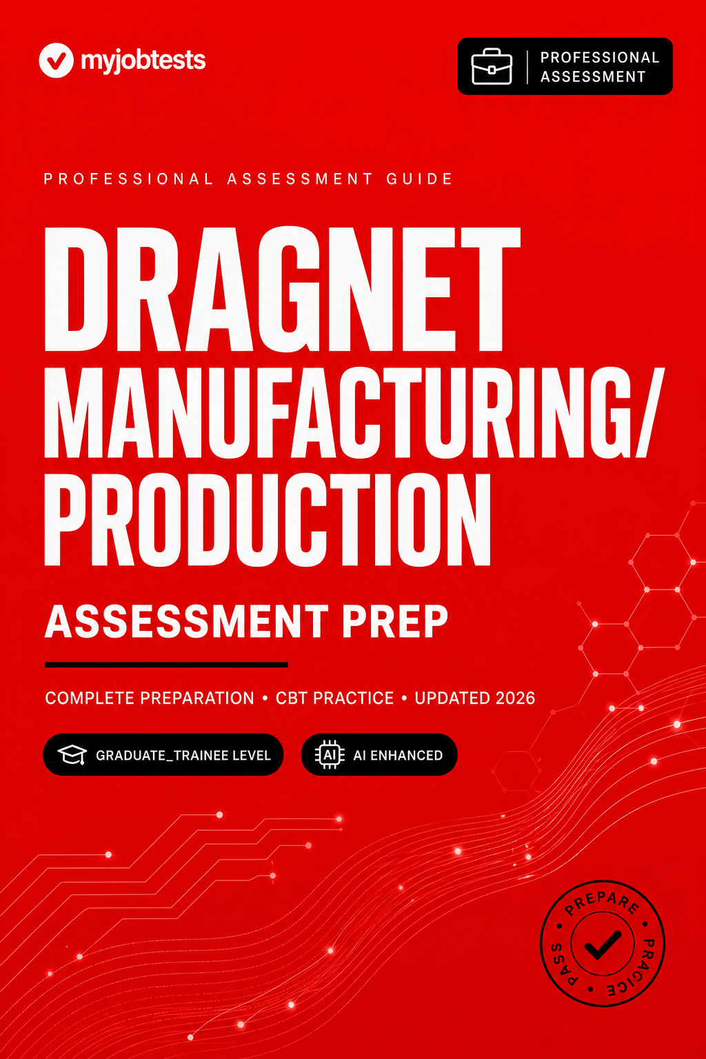 Dragnet Manufacturing/Production Skill Assessment Practice Pack Dragnet Manufacturing/Production assessment preparation cover