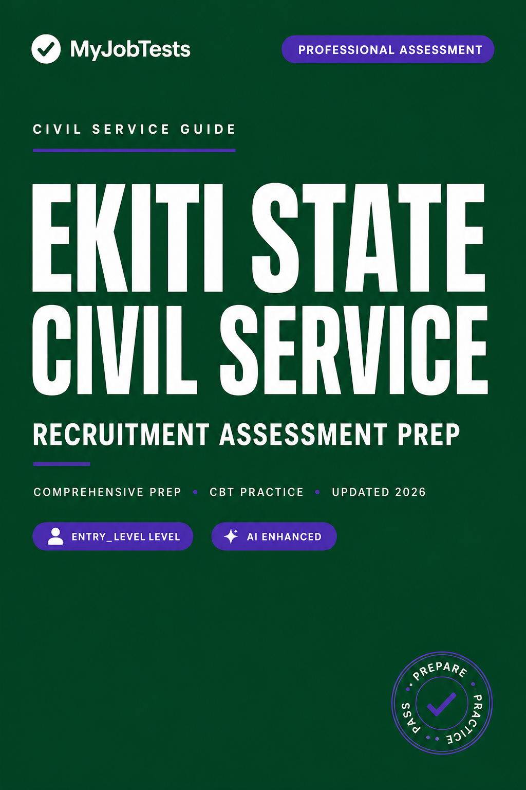 Ekiti State Civil Service Recruitment Exam Prep Pack Ekiti State Civil Service assessment preparation cover