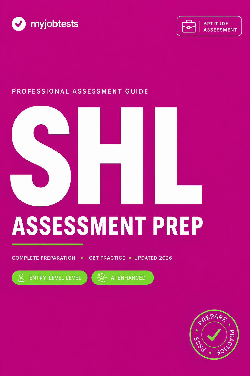 SHL ETRAY Assessment Prep Pack — Past Questions & Answers SHL assessment preparation cover