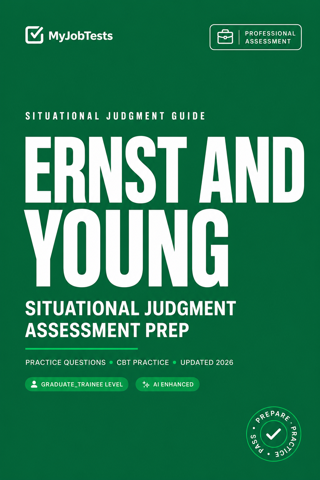 Ernst and Young Situational Judgment Test Prep — Practice Questions & Answers Ernst and Young assessment preparation cover