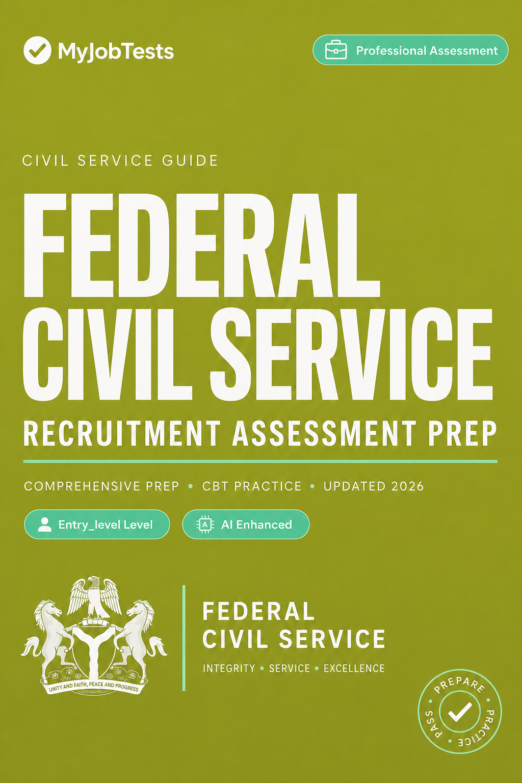 Federal Civil Service Recruitment Exam Prep Pack Federal Civil Service assessment preparation cover