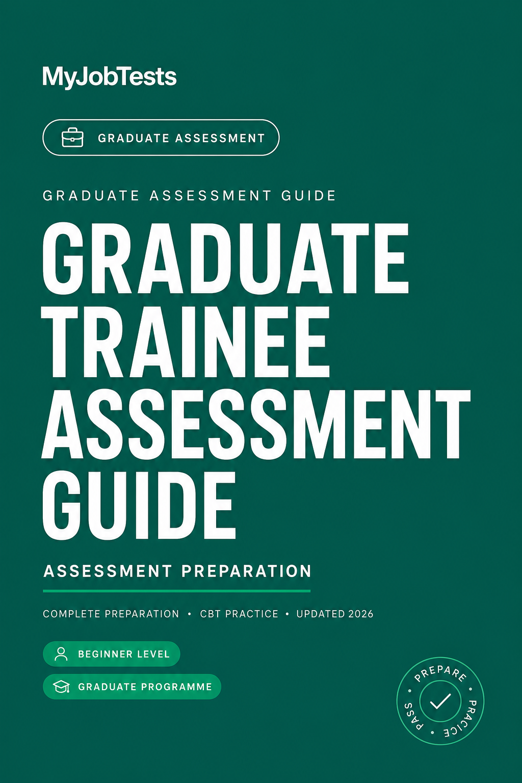 Graduate Trainee Assessment Guide Various assessment preparation cover