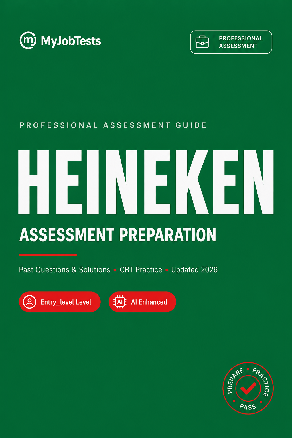 Heineken Past Questions and Answers Heineken assessment preparation cover - aptitude-test