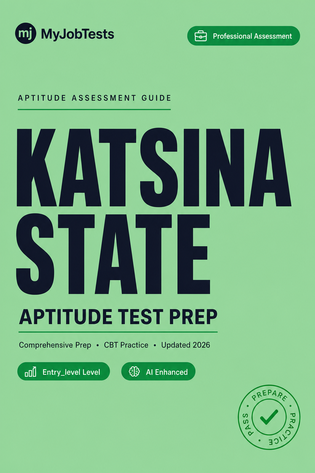 Katsina SUBEB Exams Aptitude Test Prep Questions & Answers Prep Pack Katsina State assessment preparation cover