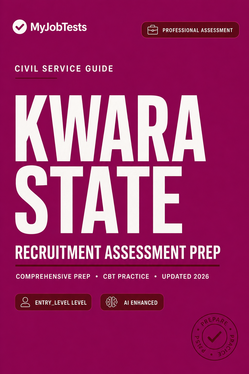Kwara SUBEB Recruitment Exam Prep Pack Kwara State assessment preparation cover