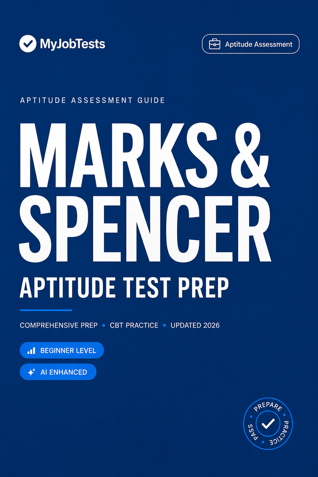 Mark & Spencer Graduate Aptitude Test Prep Pack Marks & Spencer assessment preparation cover