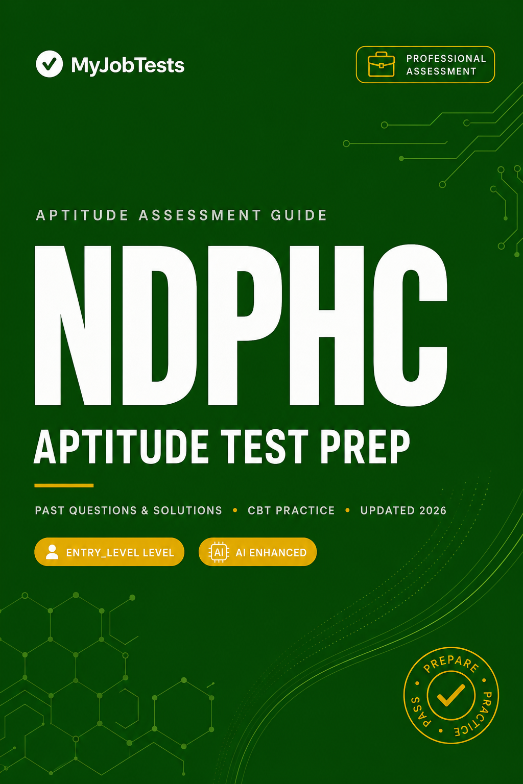 NDPHC Internship Aptitude Test Prep Pack — Past Questions & Answers