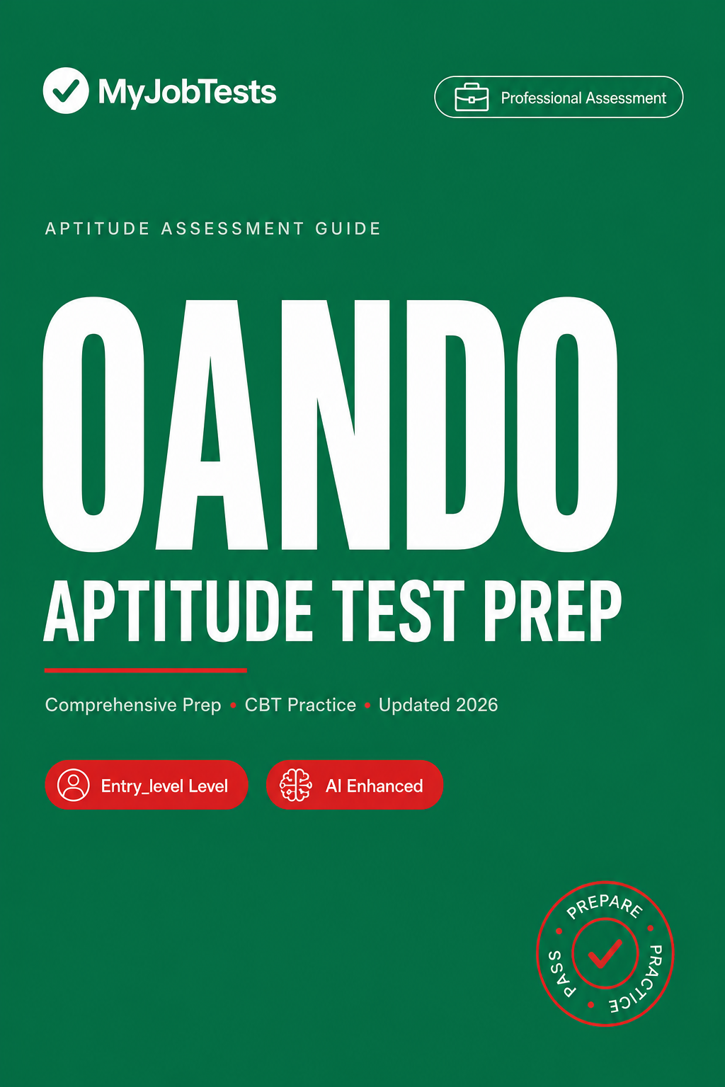 Oando Graduate Aptitude Test Prep Pack Oando assessment preparation cover - tech-engineering