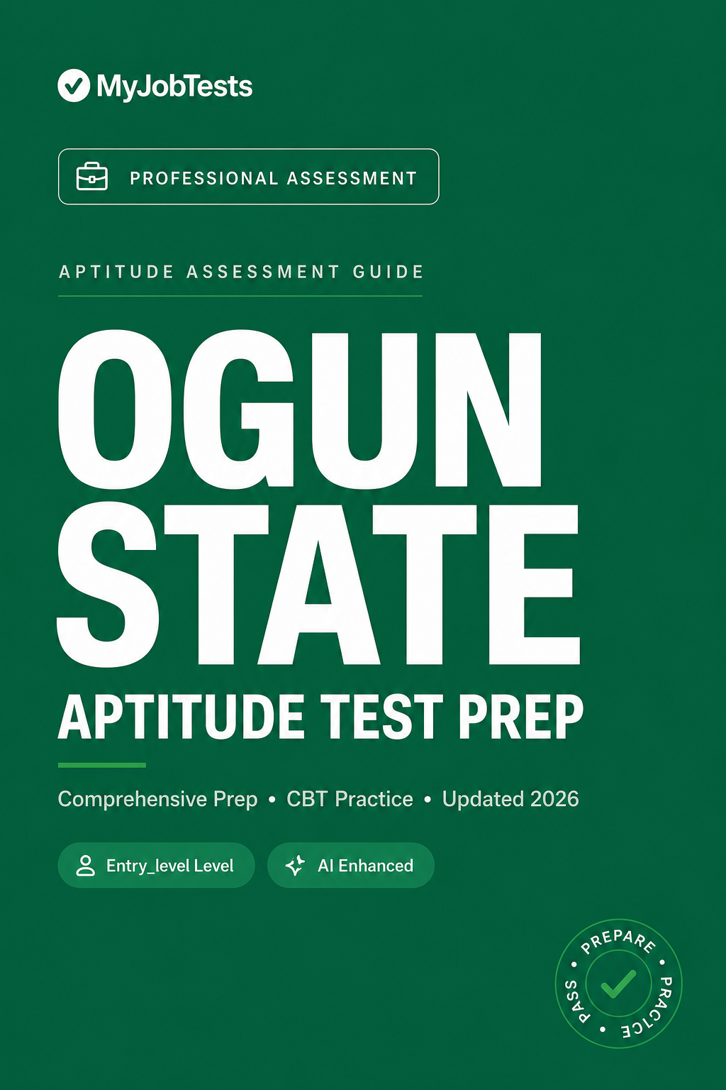 Ogun State TESCOM Recruitment Test Aptitude Test Prep Questions & Answers Ogun State assessment preparation cover