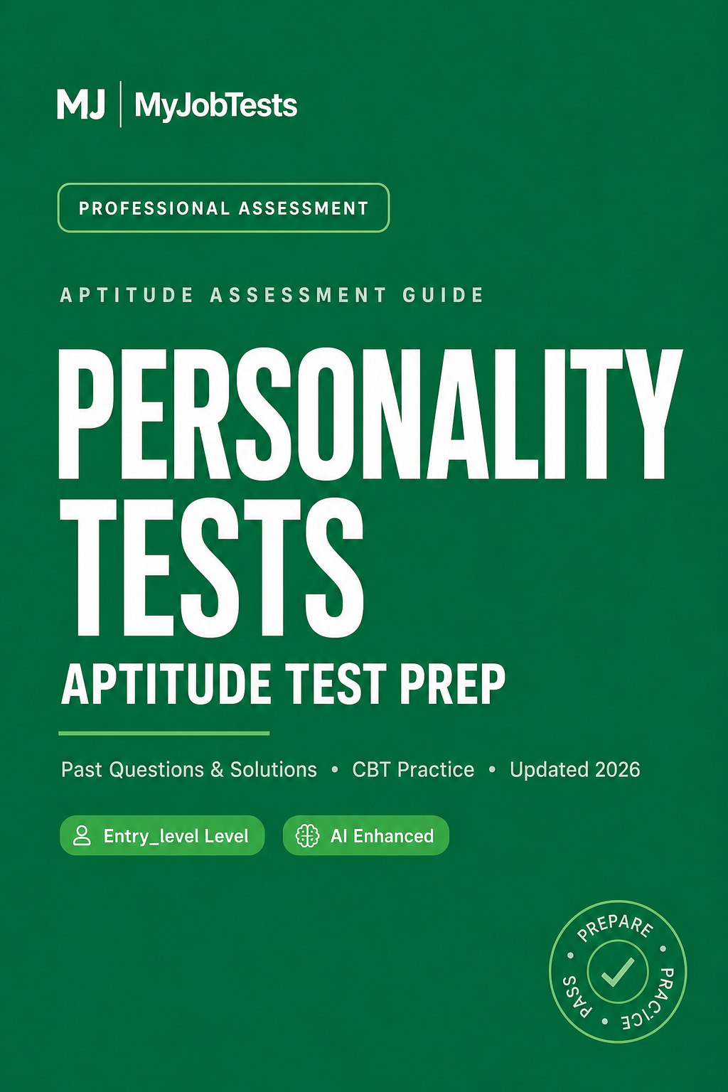 Personality Tests Aptitude Test Prep Pack — Past Questions & Answers 2026 assessment preparation