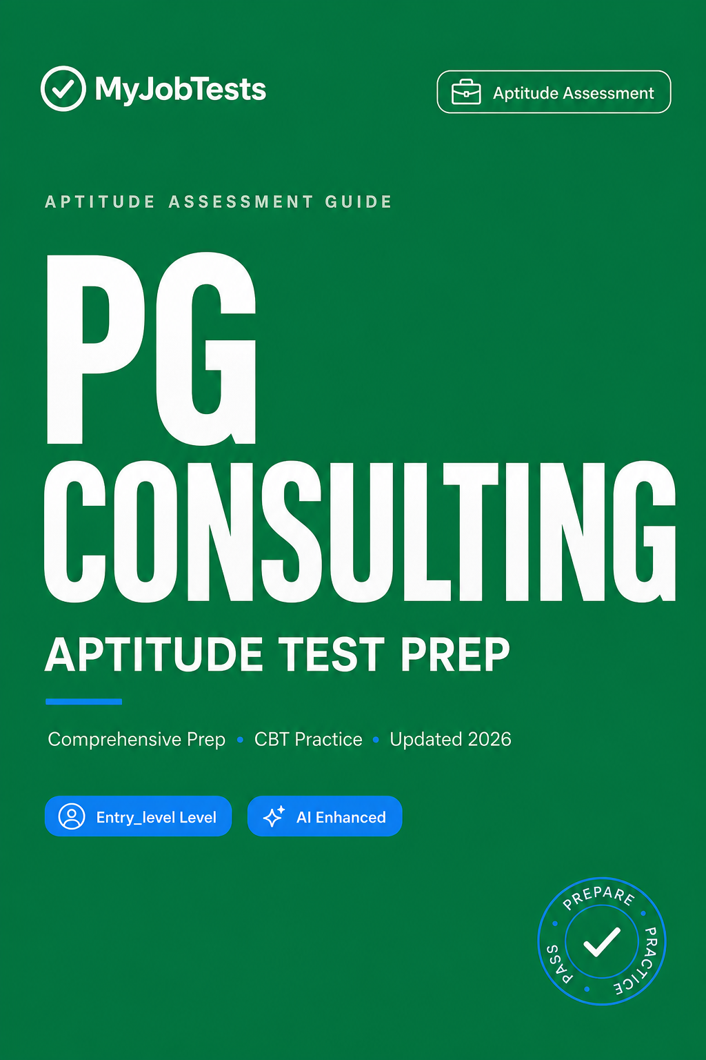 PG Consulting Aptitude Test Prep Questions & Answers PG Consulting assessment preparation cover