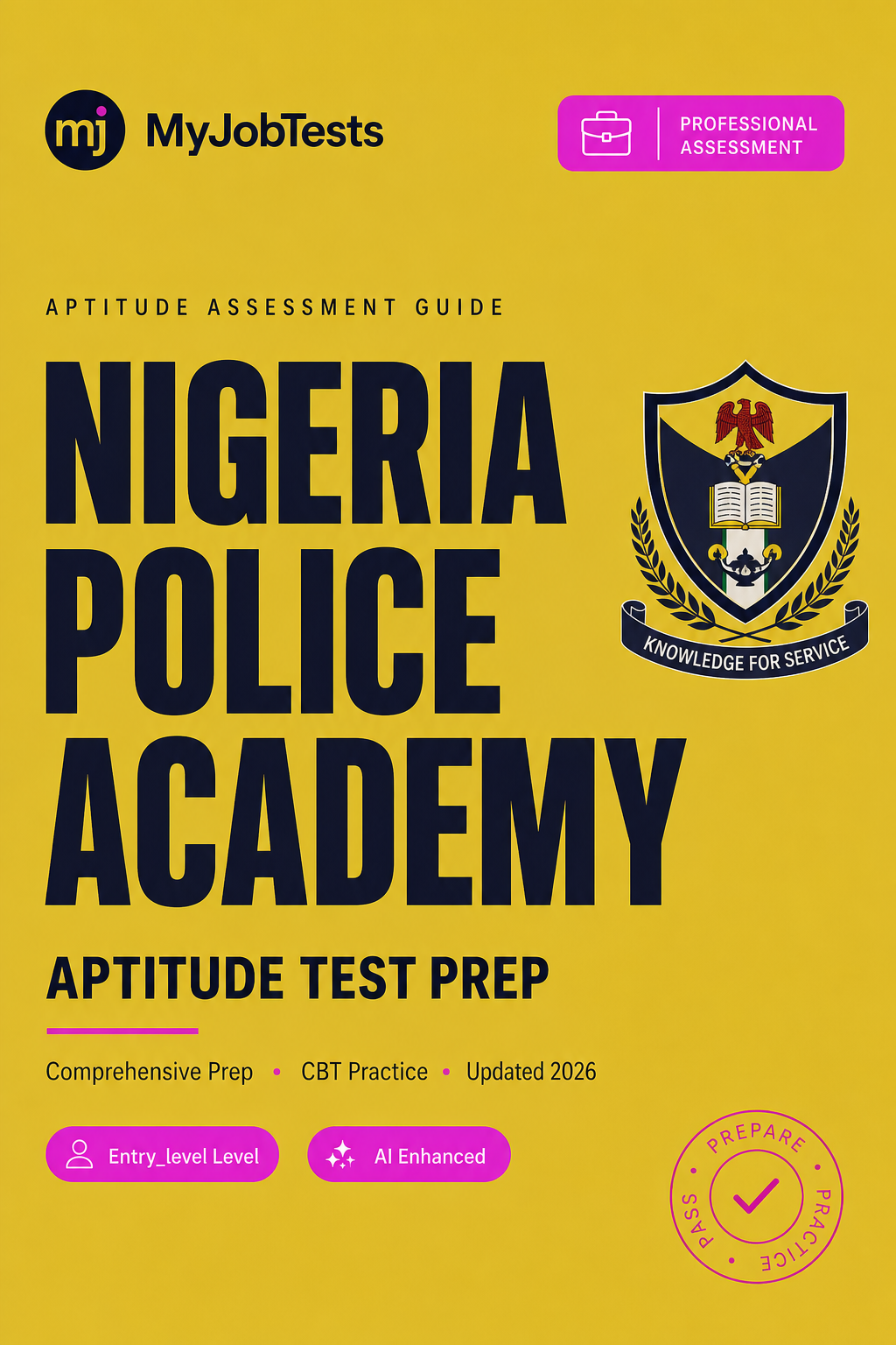 Police Academy (polac) Aptitude Test Prep Questions & Answers Nigeria Police Academy assessment preparation cover