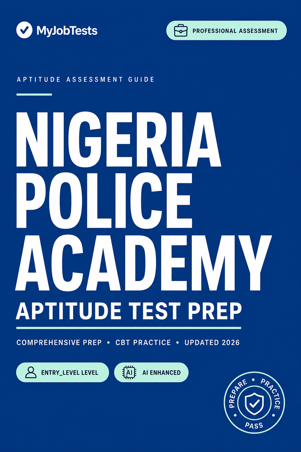 Police Academy (POLAC) Aptitude Test Prep Questions & Answers Nigeria Police Academy assessment preparation cover - government-civil-service