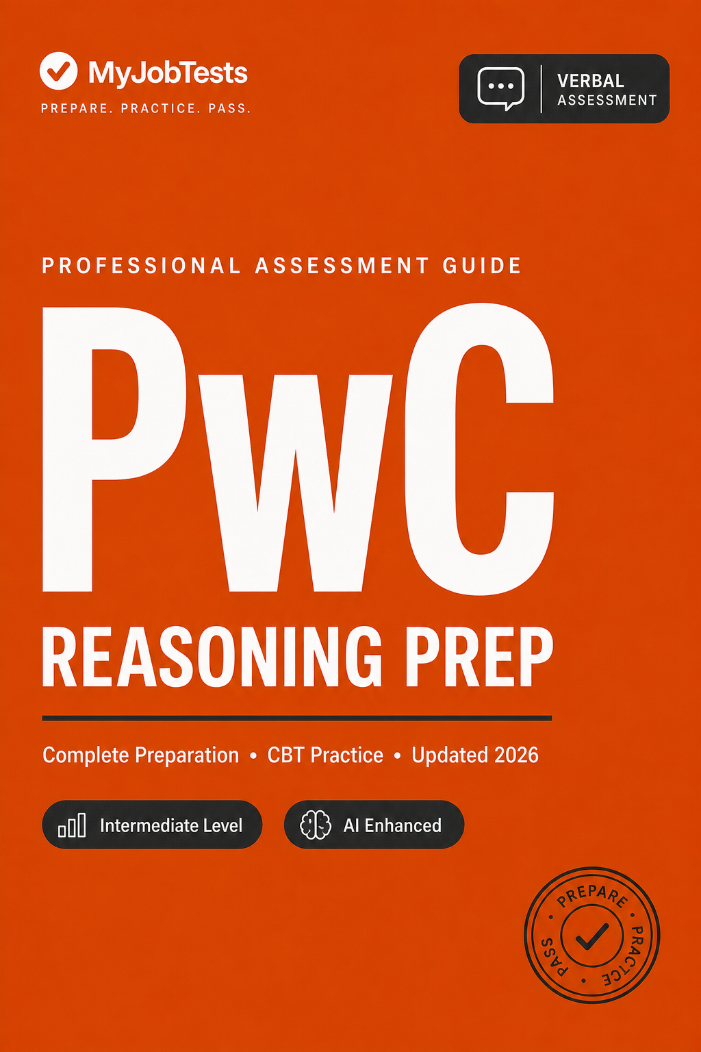 PwC Verbal Reasoning Prep PwC assessment preparation cover