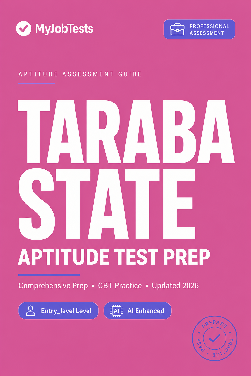 Taraba State Civil Service Aptitude Test Prep Questions & Answers Taraba State assessment preparation cover
