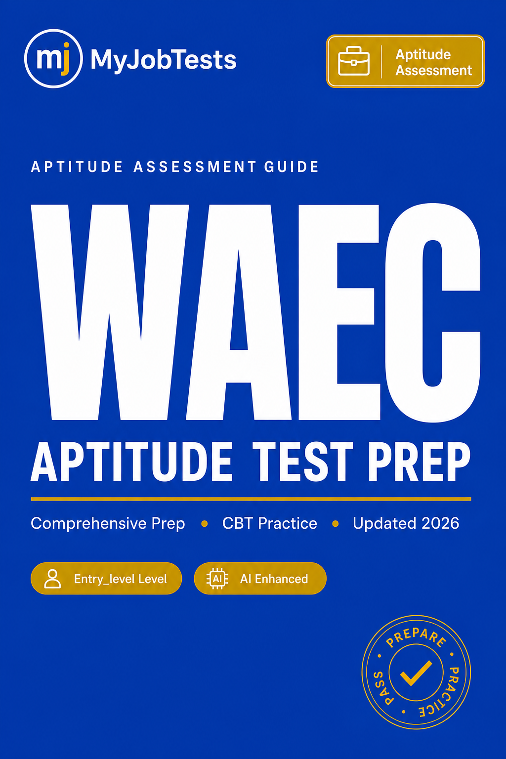 WAEC Recruitment Aptitude Test Prep Questions & Answers WAEC assessment preparation cover