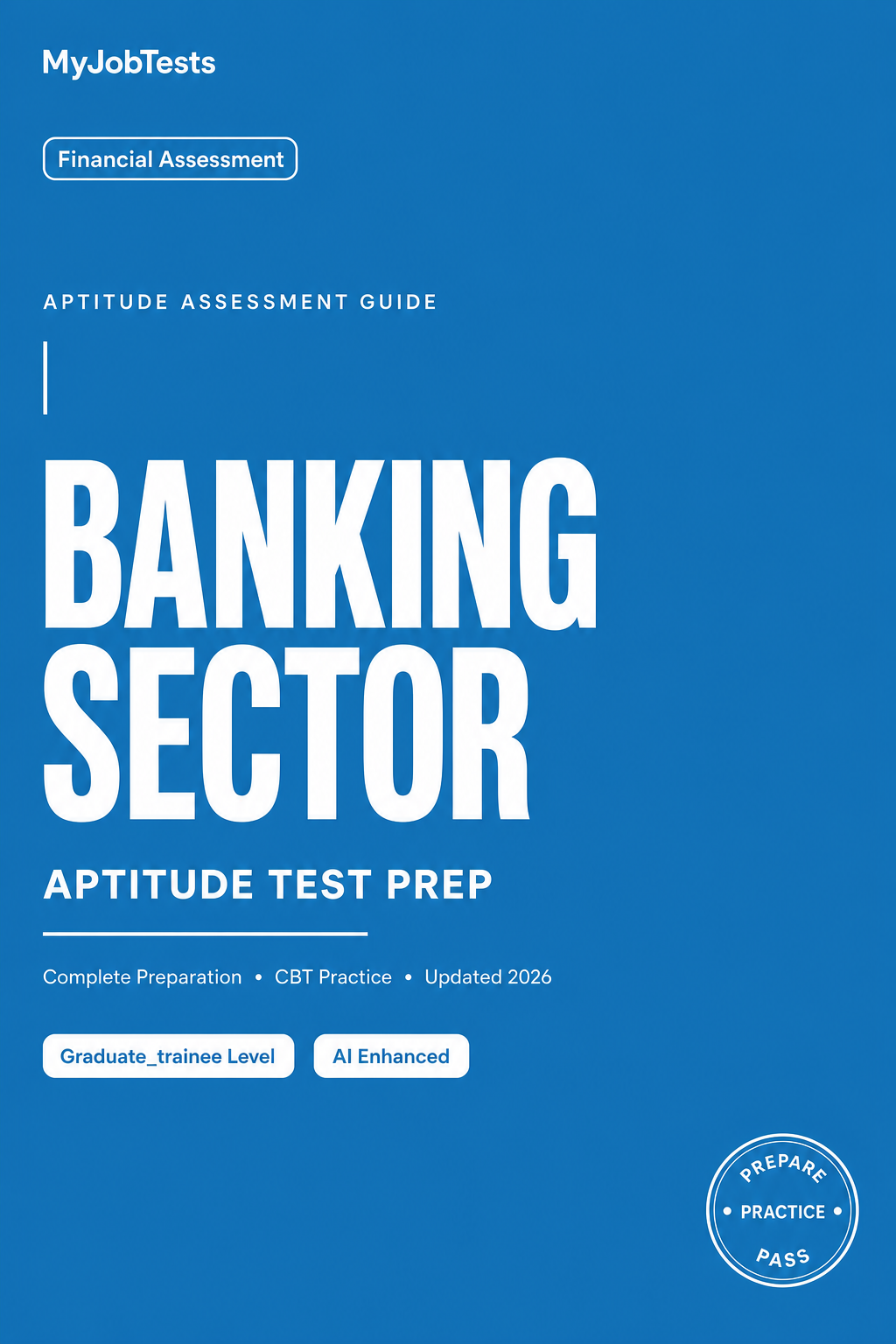 Banking Aptitude Test Pack Banking Sector assessment preparation cover