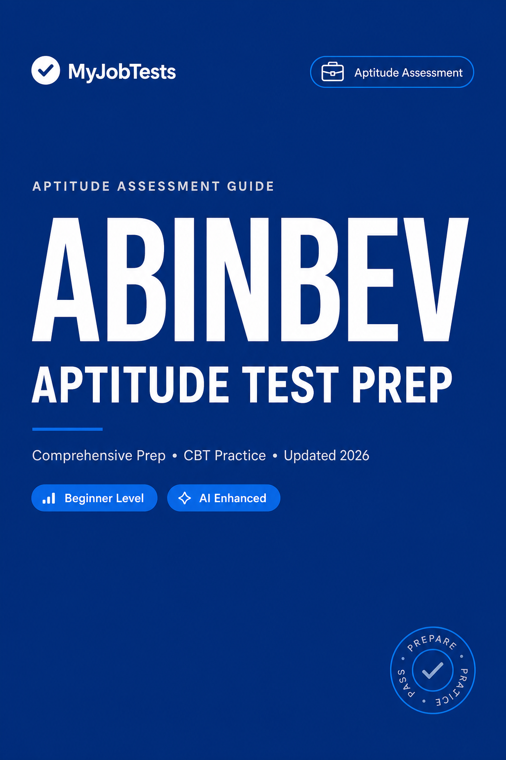 ABInBev Aptitude Test Prep Pack ABInBev assessment preparation cover