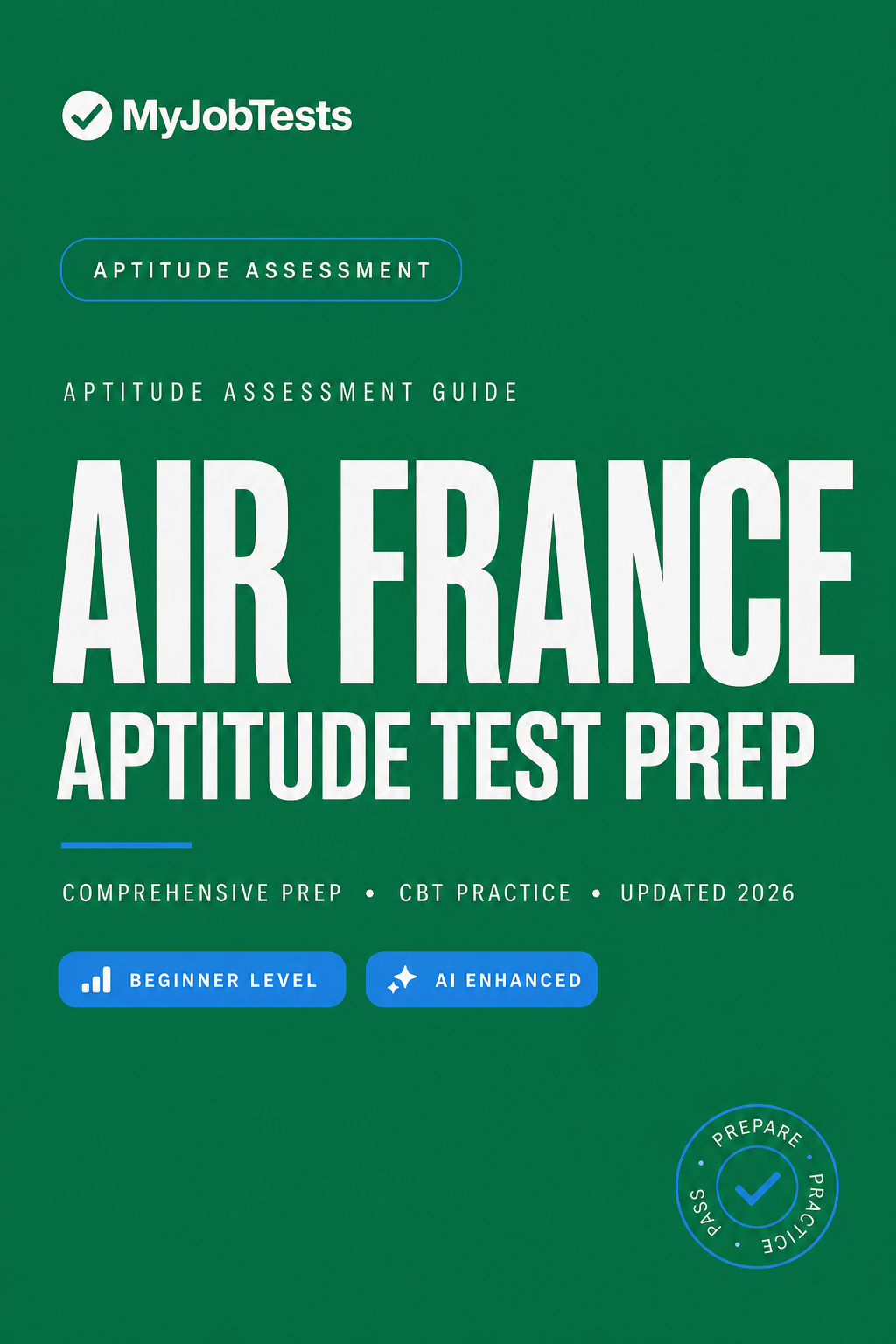 Air France Aptitude Test Prep Pack Air France assessment preparation cover