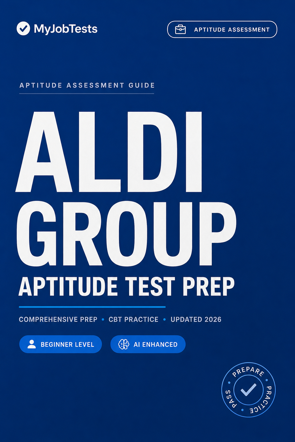 Aldi Graduate Aptitude Test Prep Pack Aldi Group assessment preparation cover