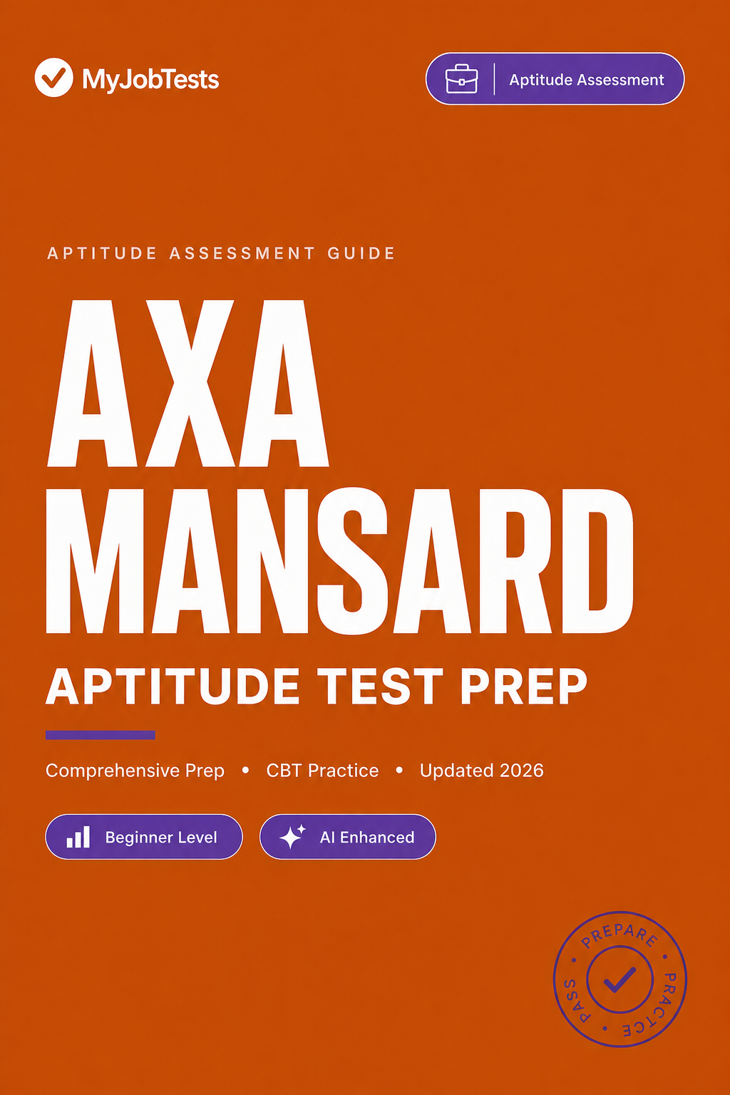 AXA Mansard Aptitude Test Prep Questions & Answers AXA Mansard assessment preparation cover