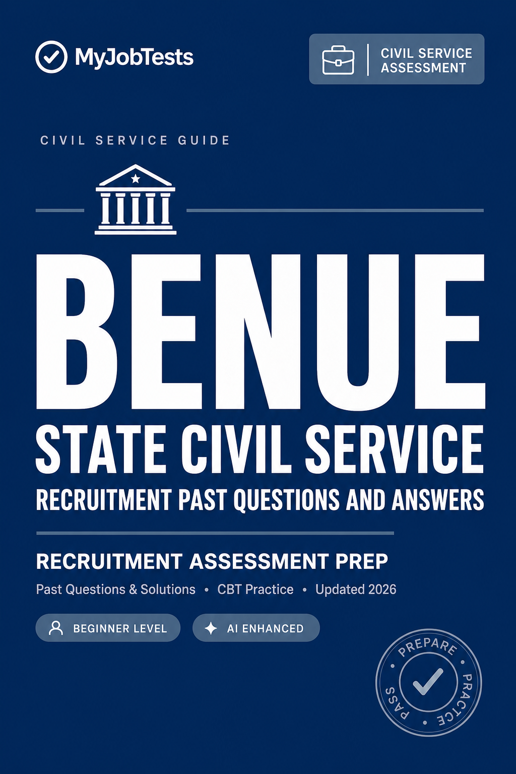 Benue State Civil Service Recruitment Exam Prep Pack Benue State assessment preparation cover