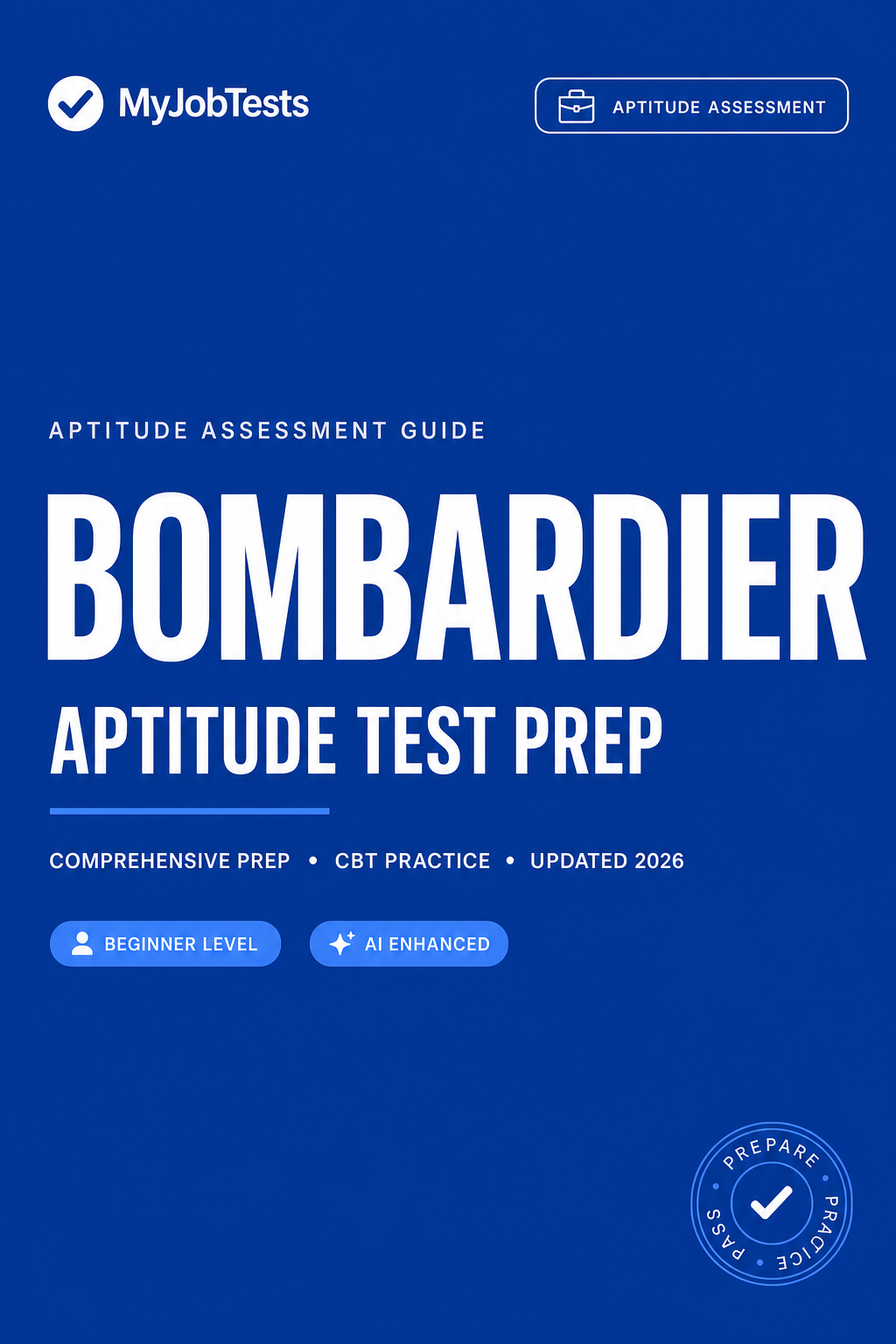 Bombardier Graduate Aptitude Test Prep Pack Bombardier assessment preparation cover
