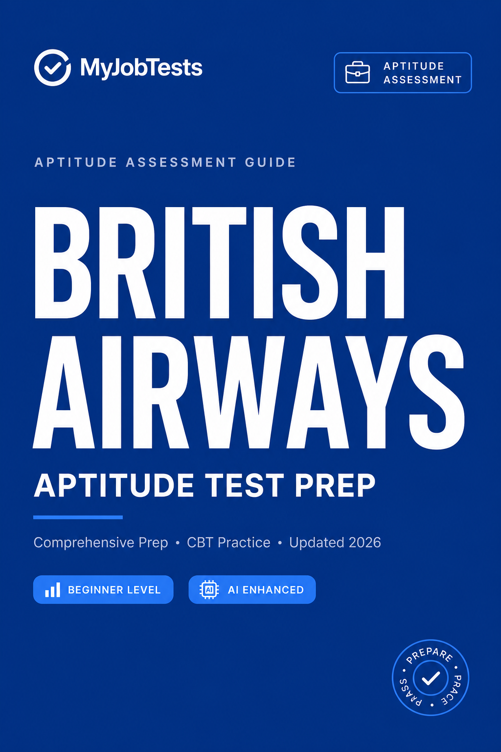 British Airways Graduate Aptitude Test Prep Pack British Airways assessment preparation cover