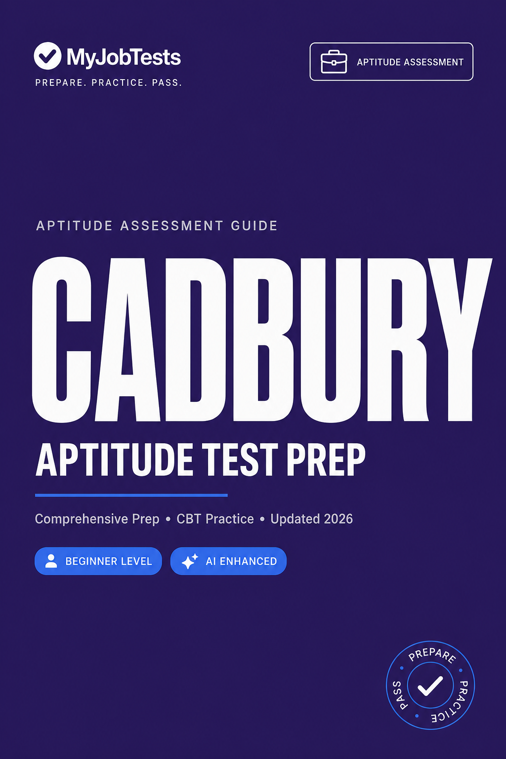 Cadbury Aptitude Test Prep Pack Cadbury assessment preparation cover