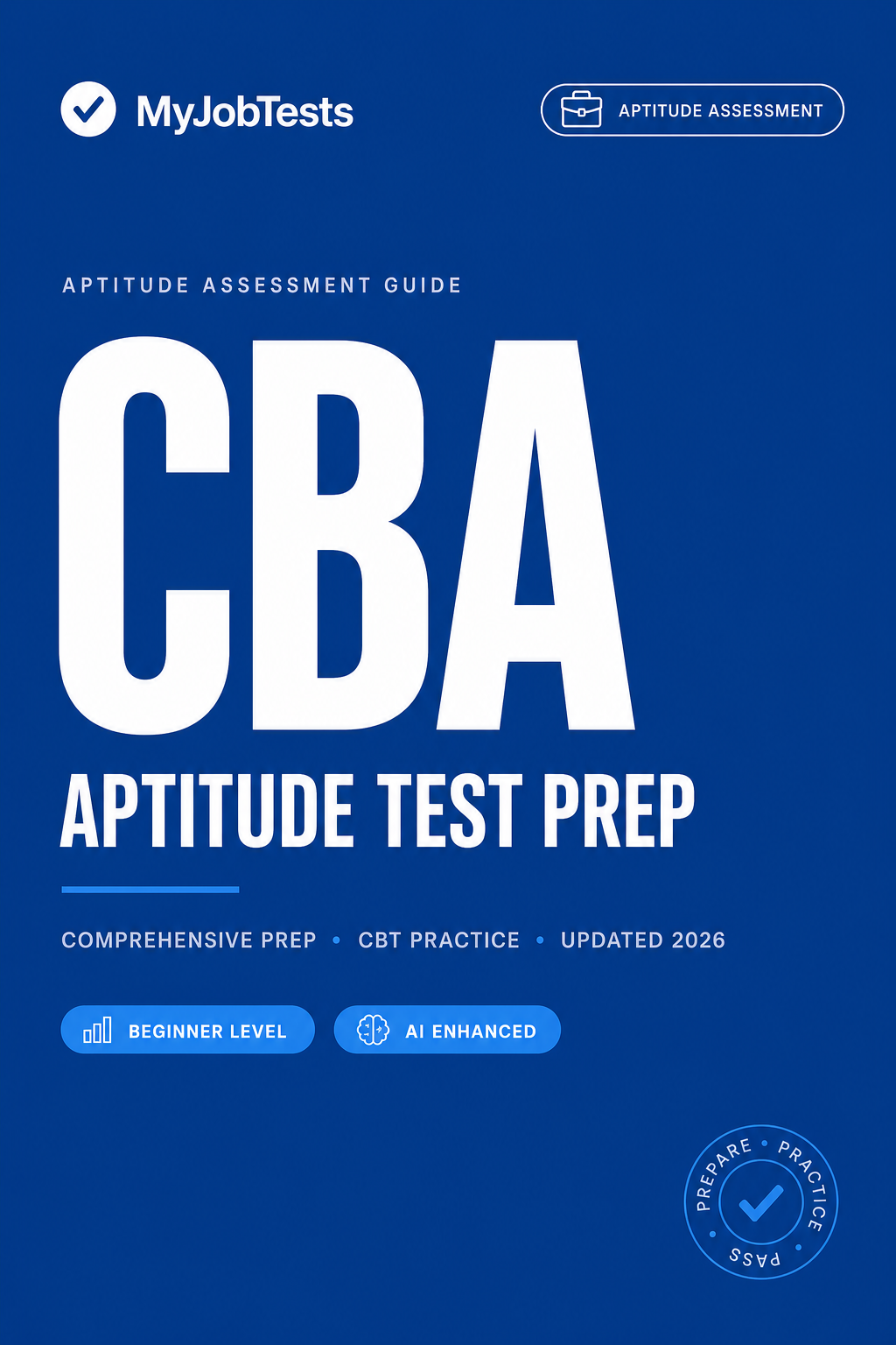 CBA Graduate Aptitude Test Prep Pack CBA assessment preparation cover