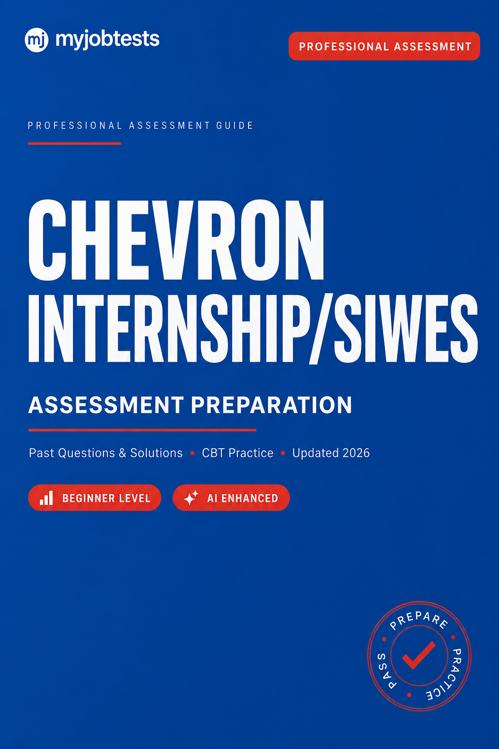 Chevron Internship Aptitude Test Prep Pack Chevron assessment preparation cover