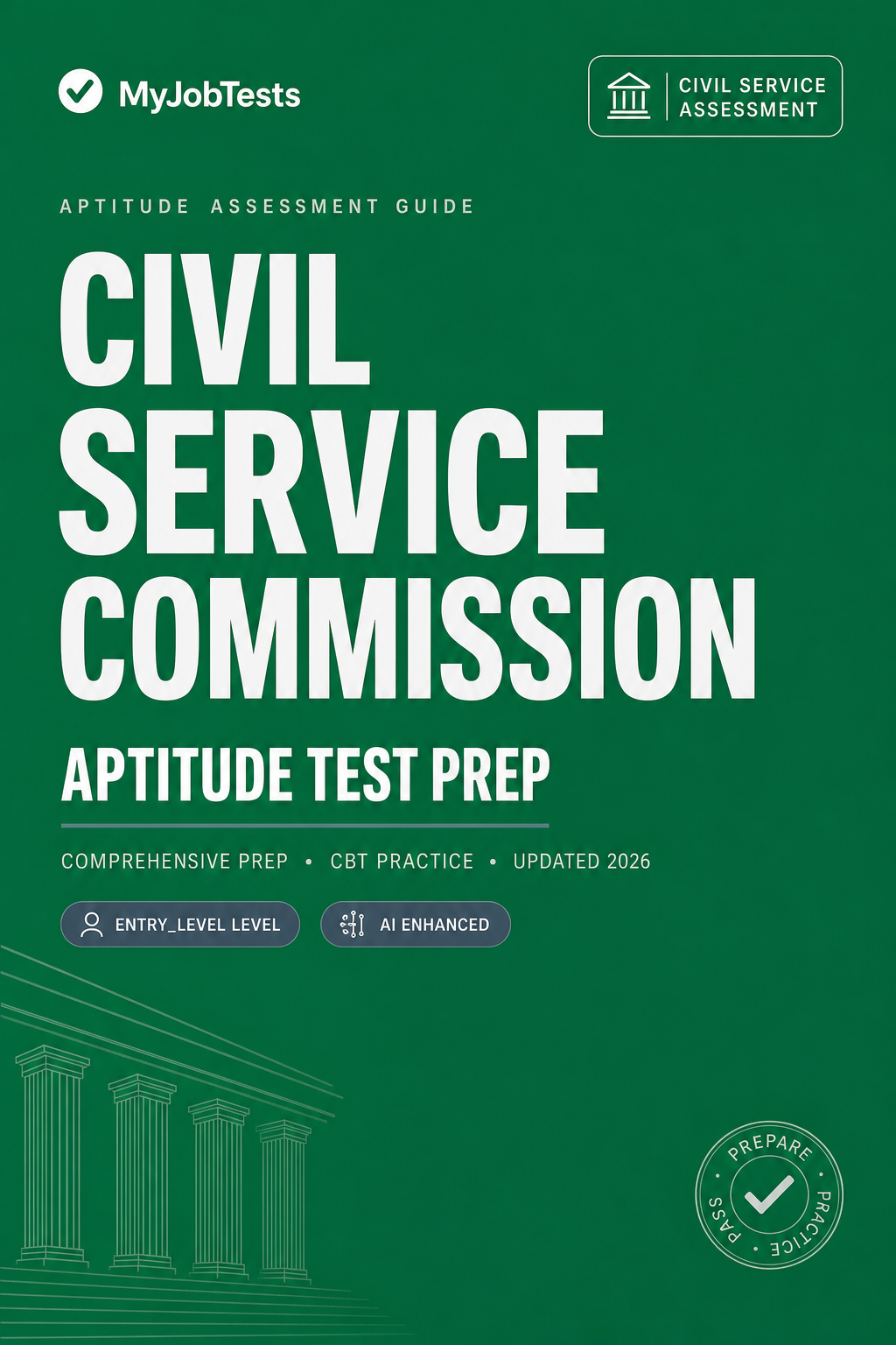 Civil Service Commission Aptitude Test Prep Pack Civil Service Commission assessment preparation cover