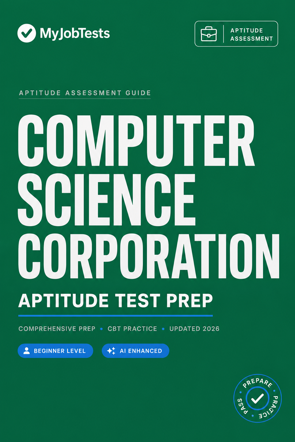 Computer Science Corporation Aptitude Test Prep Pack Computer Science Corporation assessment preparation cover