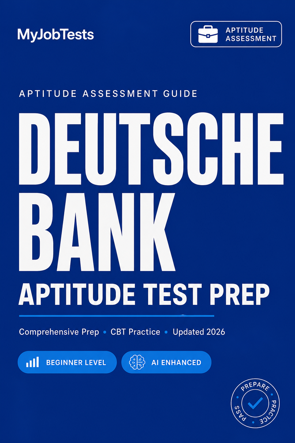 Deutsche Bank Graduate Aptitude Test Prep Pack Deutsche Bank assessment preparation cover