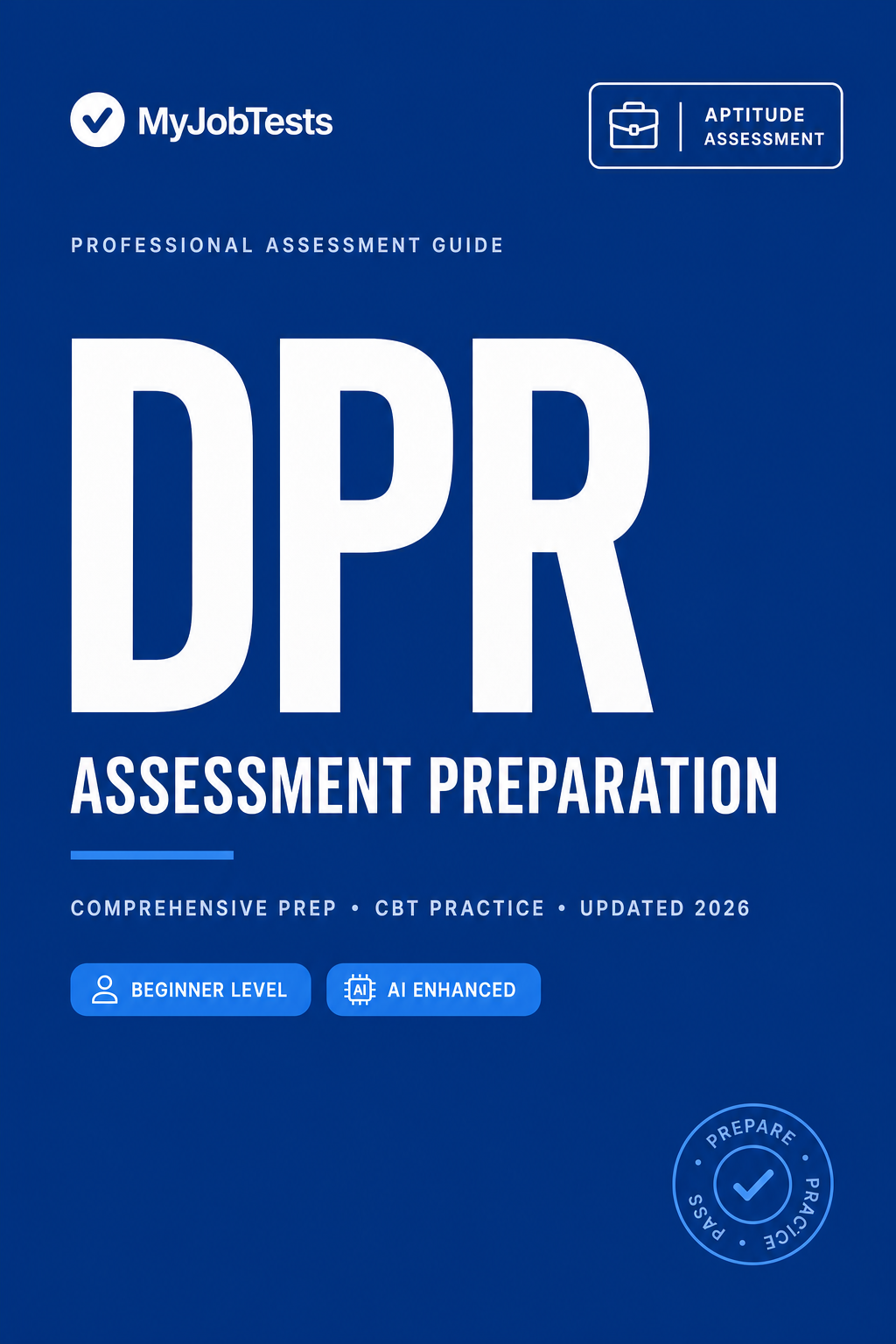 DPR Graduate Aptitude Test Prep Pack DPR assessment preparation cover