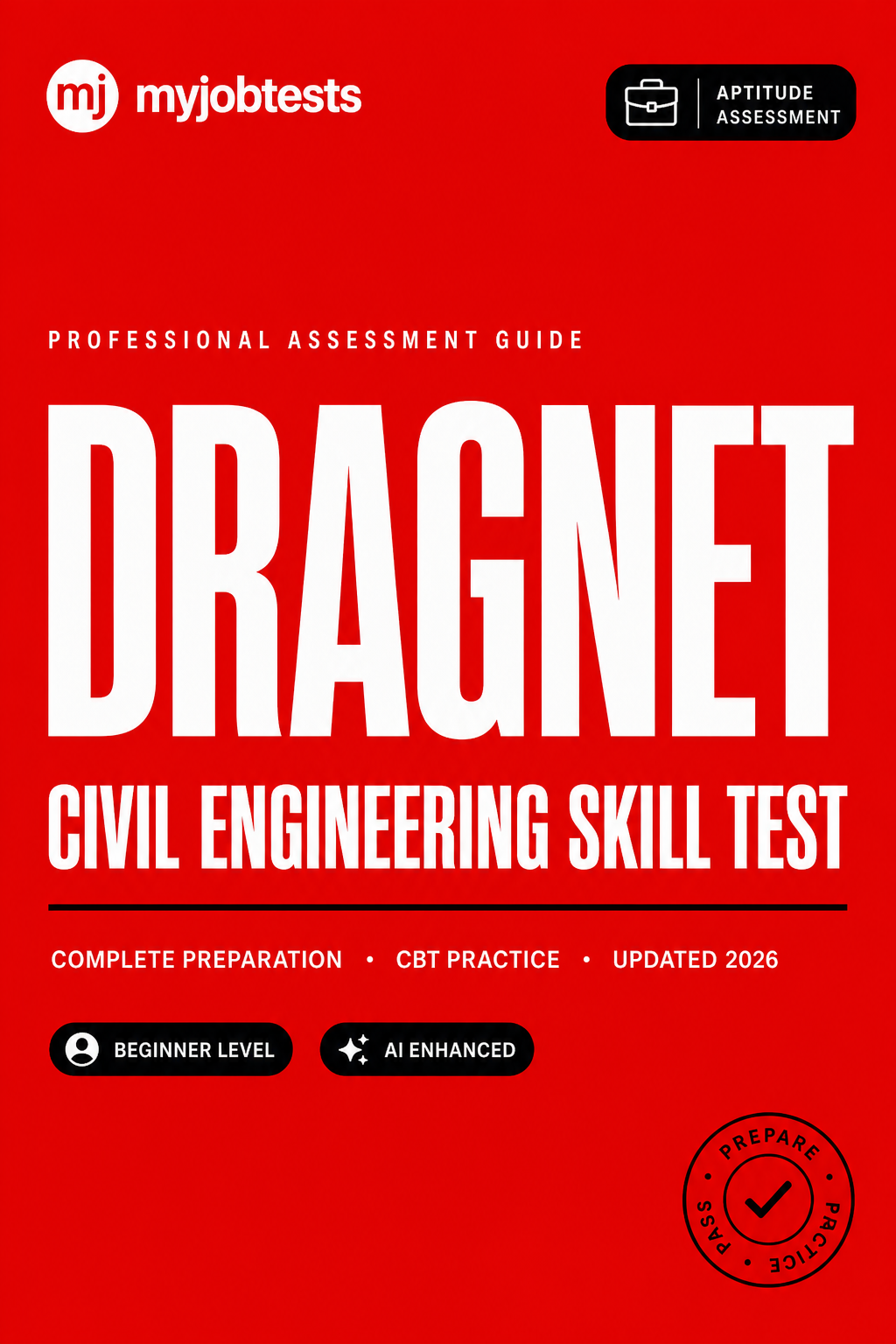 Dragnet Civil Engineering Skill Assessment Practice Pack Dragnet assessment preparation cover